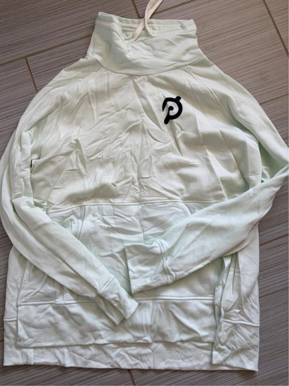 Peloton  Light Mint Performance Hoodie with Logo
